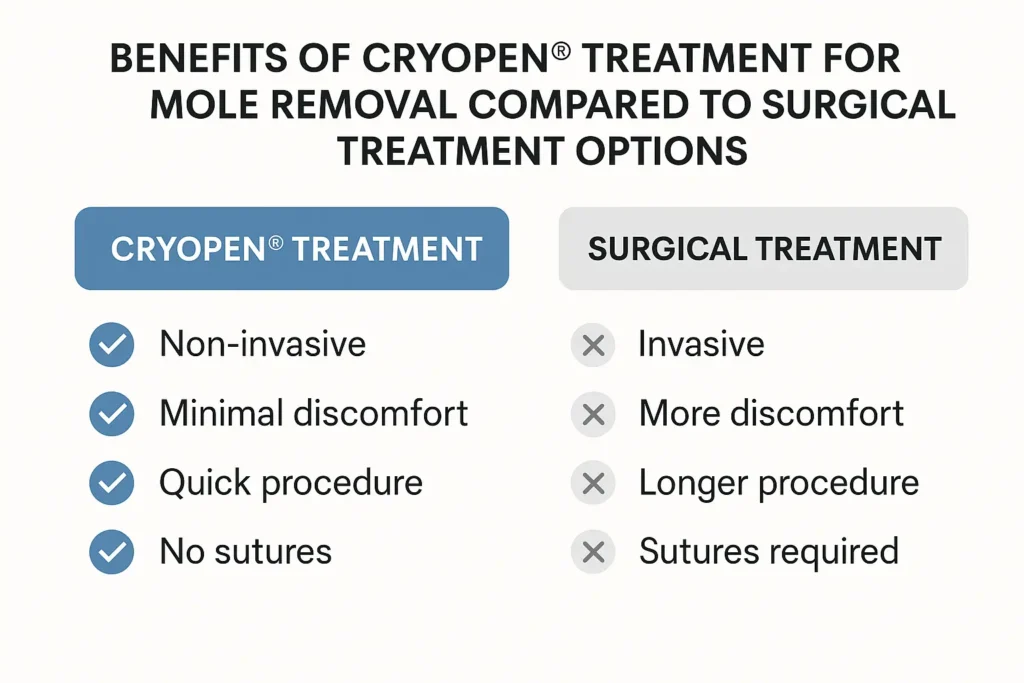 Benefits of professional mole-removal assessment at LA LIPO Brompton