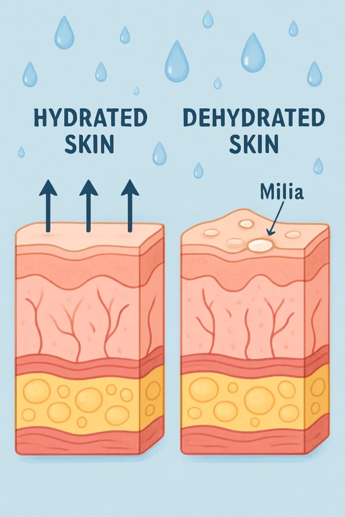 The importance of hydration and milia production Brompton