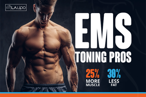 Image of man with sculpted stomach showing the fat loss and muscle gain of LA-EMS Body Sculpting Treatment Brompton